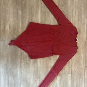 A&F Pink Long Sleeve Bodysuit